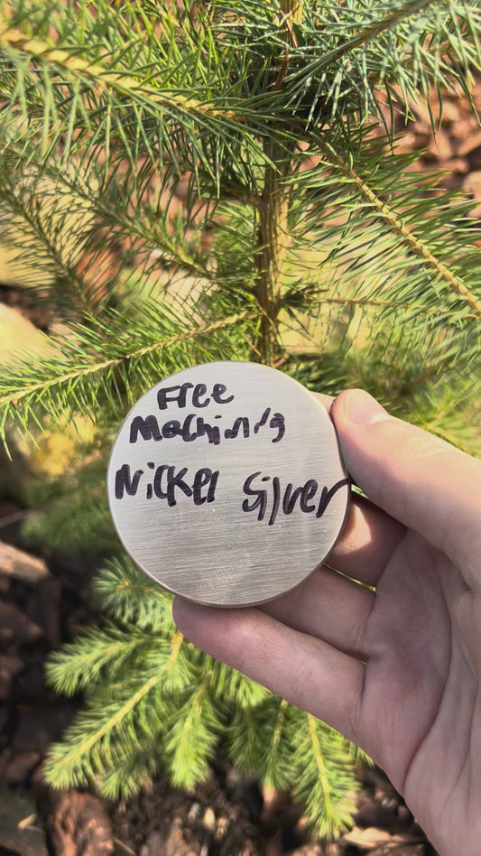 Free Machining Nickel Silver Disc 60mm diameter 15mm thick